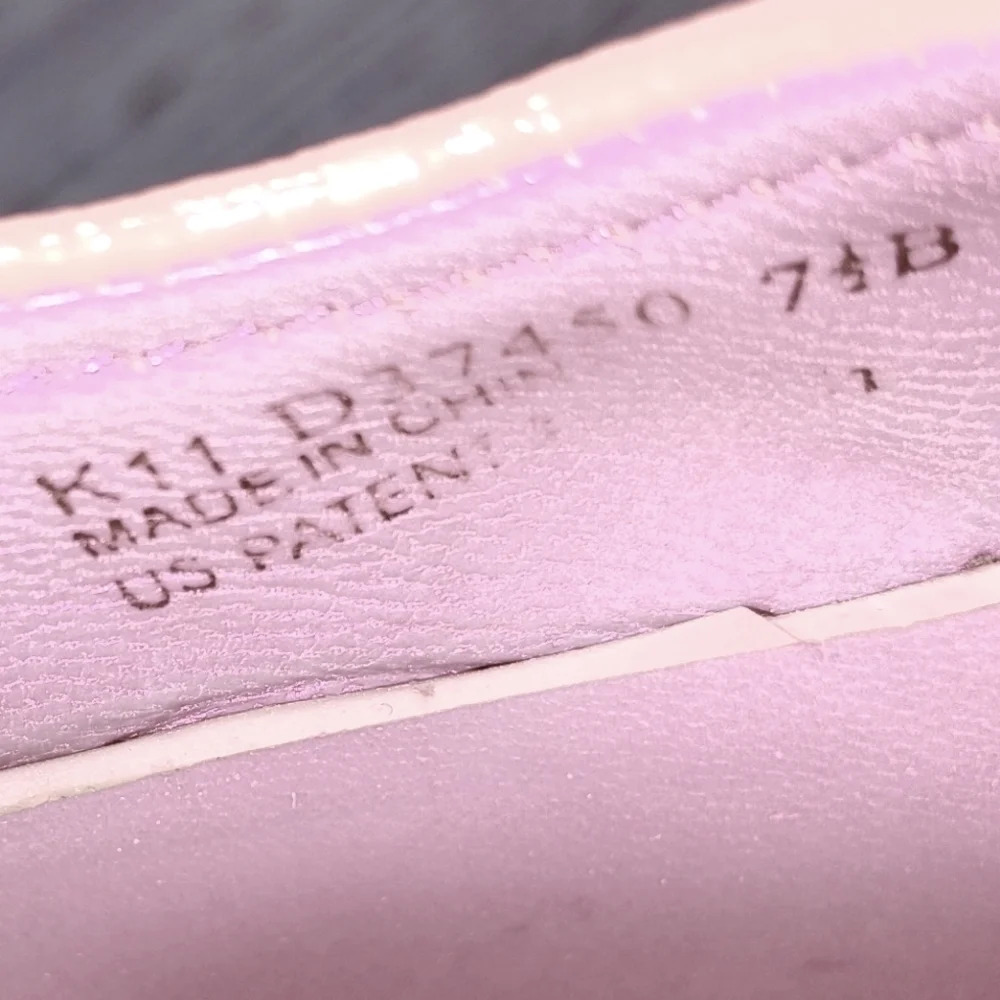 Cole Haan Air Tali OT Wedge Shoe Coral Pink size 7 1/2 Patent Leather Office - Picture 3 of 8